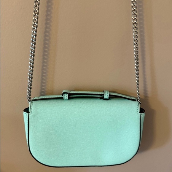 New Tory Burch Emerson top handle crossbody soft aqua new without tags - Picture 4 of 4